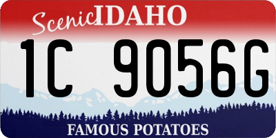 ID license plate 1C9056G
