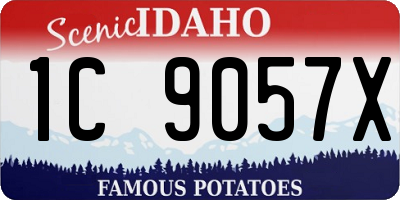 ID license plate 1C9057X