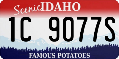 ID license plate 1C9077S