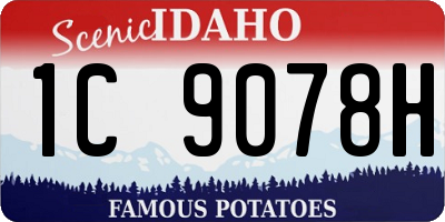 ID license plate 1C9078H