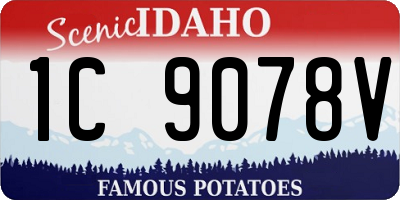 ID license plate 1C9078V