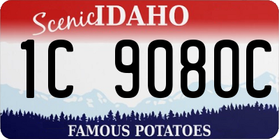 ID license plate 1C9080C