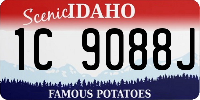 ID license plate 1C9088J