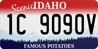 ID license plate 1C9090V