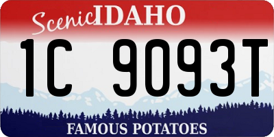 ID license plate 1C9093T