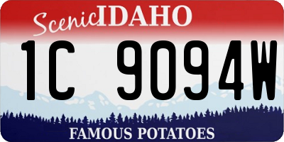 ID license plate 1C9094W
