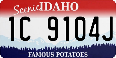 ID license plate 1C9104J