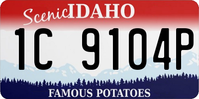 ID license plate 1C9104P