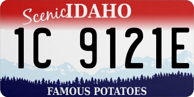 ID license plate 1C9121E