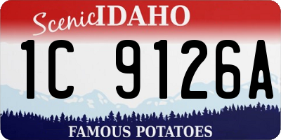 ID license plate 1C9126A