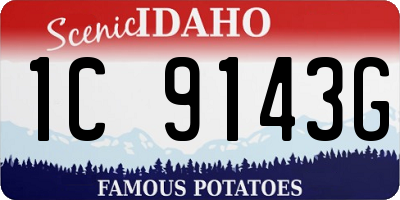 ID license plate 1C9143G