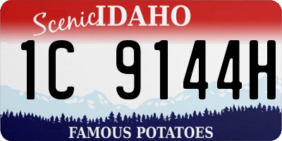 ID license plate 1C9144H