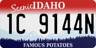 ID license plate 1C9144N