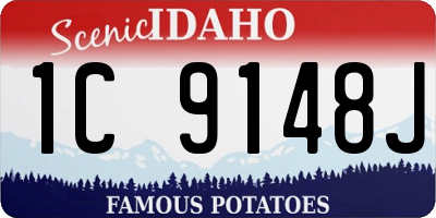 ID license plate 1C9148J