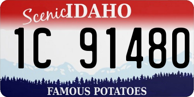 ID license plate 1C9148O