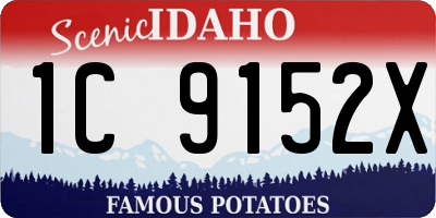 ID license plate 1C9152X