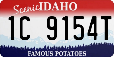 ID license plate 1C9154T