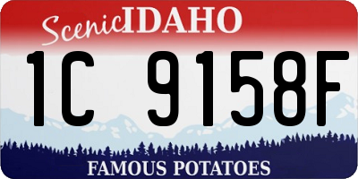 ID license plate 1C9158F
