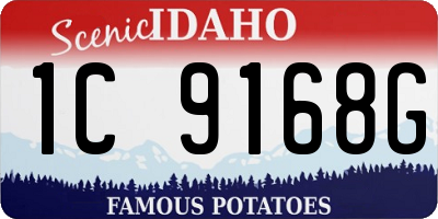 ID license plate 1C9168G