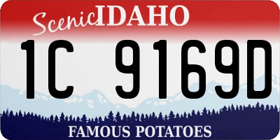 ID license plate 1C9169D