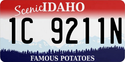 ID license plate 1C9211N