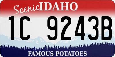 ID license plate 1C9243B