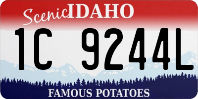 ID license plate 1C9244L
