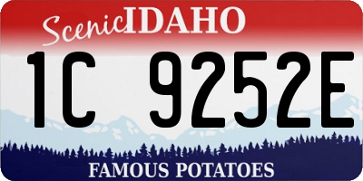 ID license plate 1C9252E