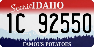 ID license plate 1C9255O