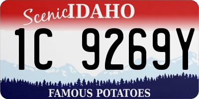 ID license plate 1C9269Y