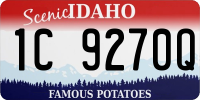 ID license plate 1C9270Q