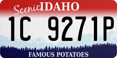 ID license plate 1C9271P