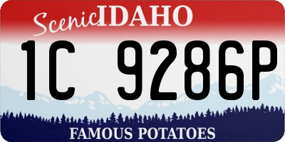 ID license plate 1C9286P