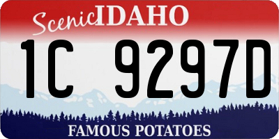 ID license plate 1C9297D