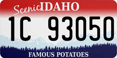 ID license plate 1C9305O
