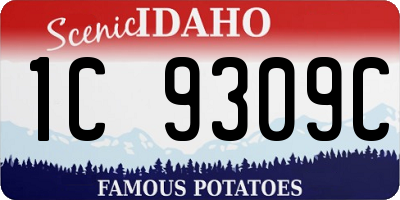 ID license plate 1C9309C