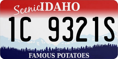 ID license plate 1C9321S