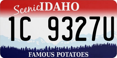 ID license plate 1C9327U