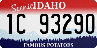 ID license plate 1C9329O