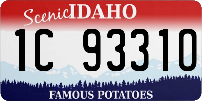 ID license plate 1C9331O
