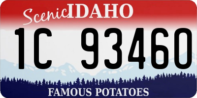 ID license plate 1C9346O