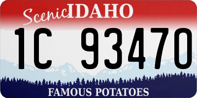 ID license plate 1C9347O
