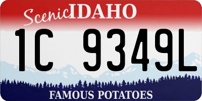 ID license plate 1C9349L