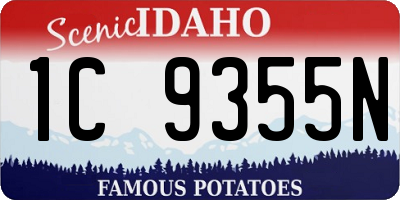 ID license plate 1C9355N