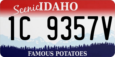 ID license plate 1C9357V