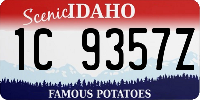 ID license plate 1C9357Z