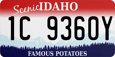 ID license plate 1C9360Y