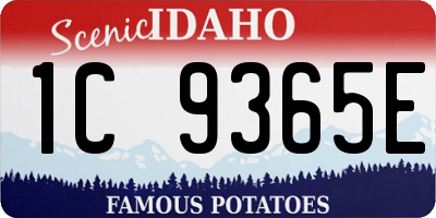 ID license plate 1C9365E