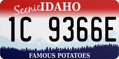 ID license plate 1C9366E