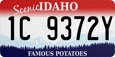 ID license plate 1C9372Y